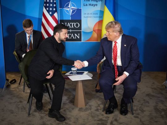 «Подивимося»: про що Зеленський і Трамп говорили на зустрічі на саміті НАТО